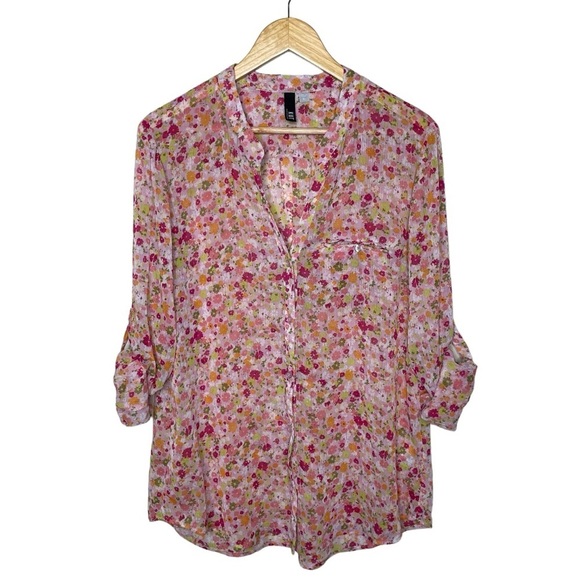 KUT from the Kloth Jasmine Floral Button Down Top XL - Picture 9 of 14